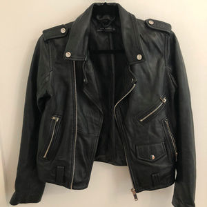 Zara Faux Leather Moto Jacket